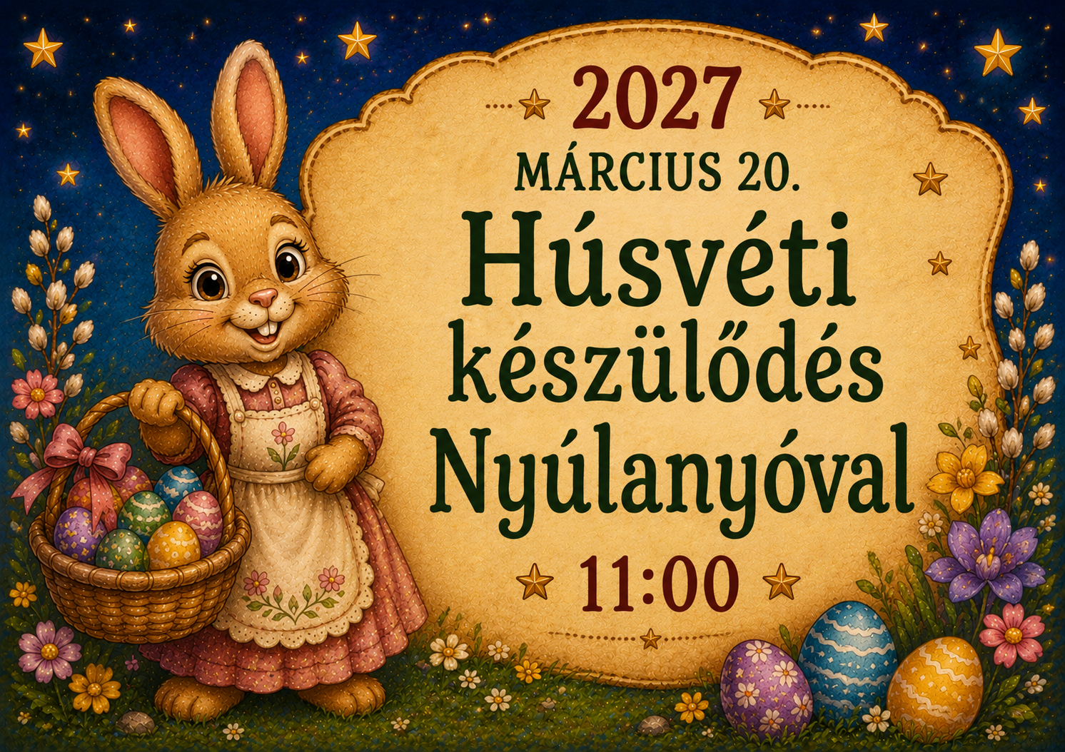 HÚSVÉTI KÉSZÜLŐDÉS NYÚLANYÓVAL